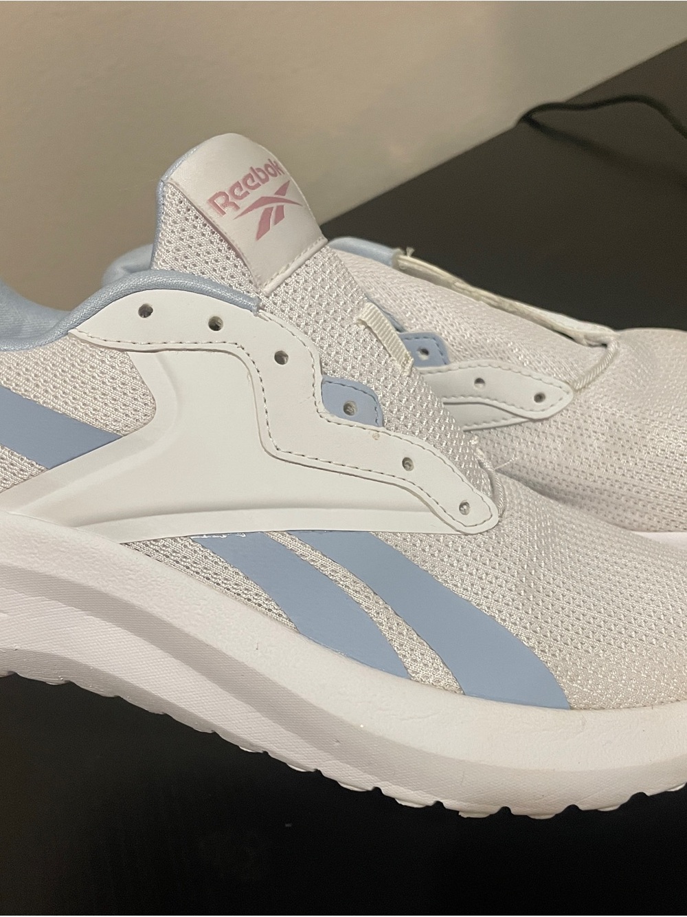 Reebok White and Light Blue Women's Running Shoes